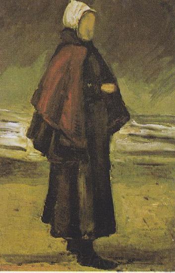 Vincent Van Gogh Fisherman's wife on the beach France oil painting art